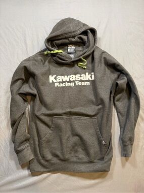 Kawasaki Racing Team Hooded Sweatshirt - Charcoal